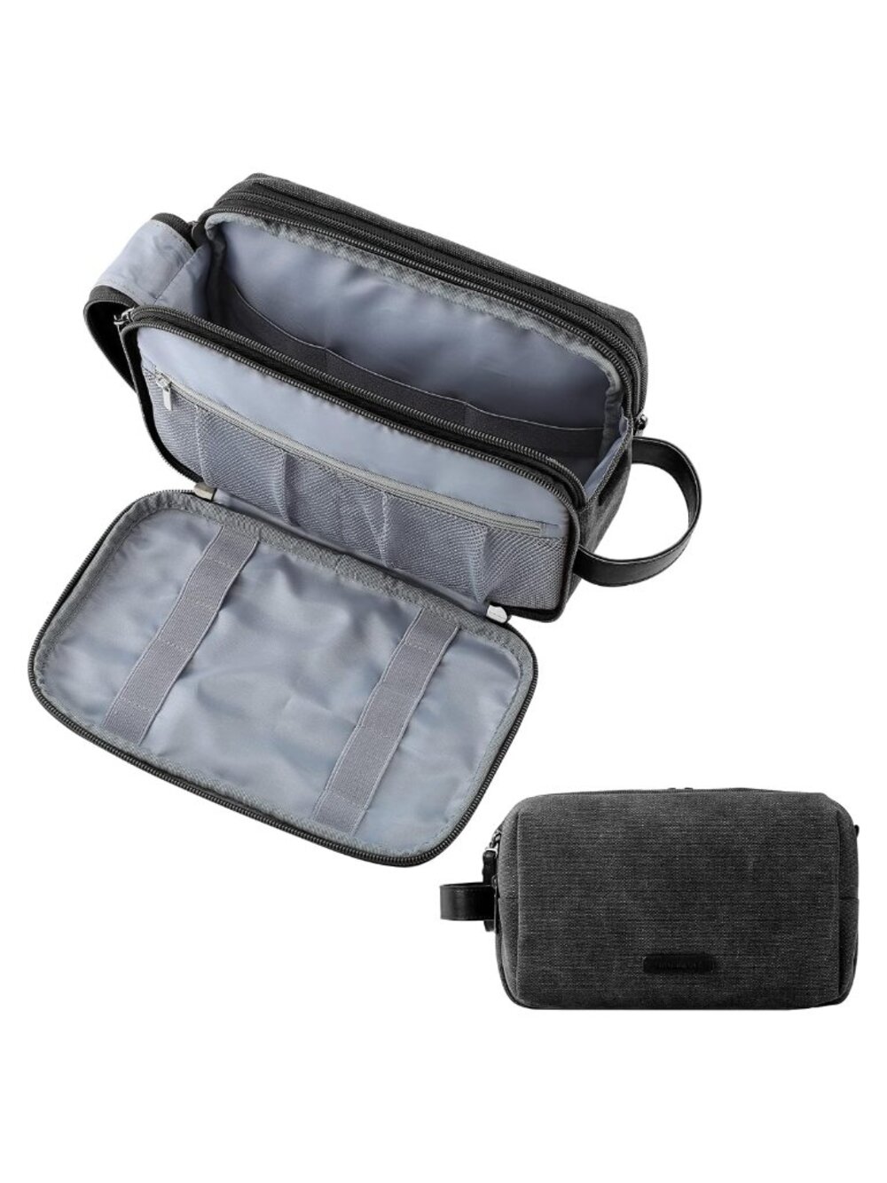 Canvas Travel Toiletry Organizer Dopp Kit Water-Resistant Shaving Bag